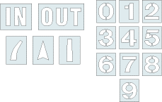 Alphabet & Numbers Stencils 3
